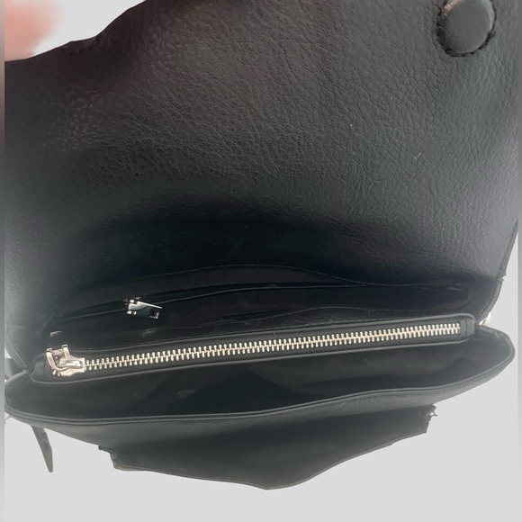 Desigual soft Black Faux Leather Front Flap Logo Shoulder Bag - Picture 5 of 9